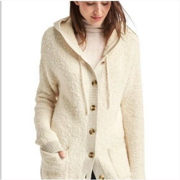 GAP Sweaters - NWT GAP Boucle Oversized Hooded Cardigan